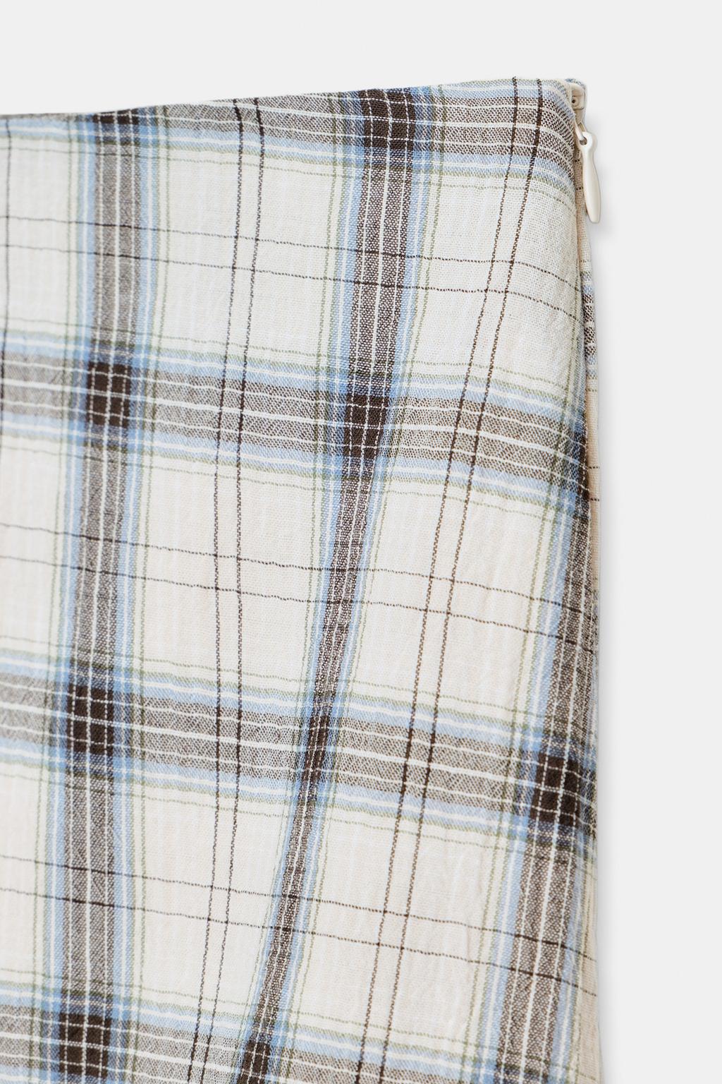 ЮБКА В КЛЕТКУ АСИММЕТРИЧНОГО КРОЯ