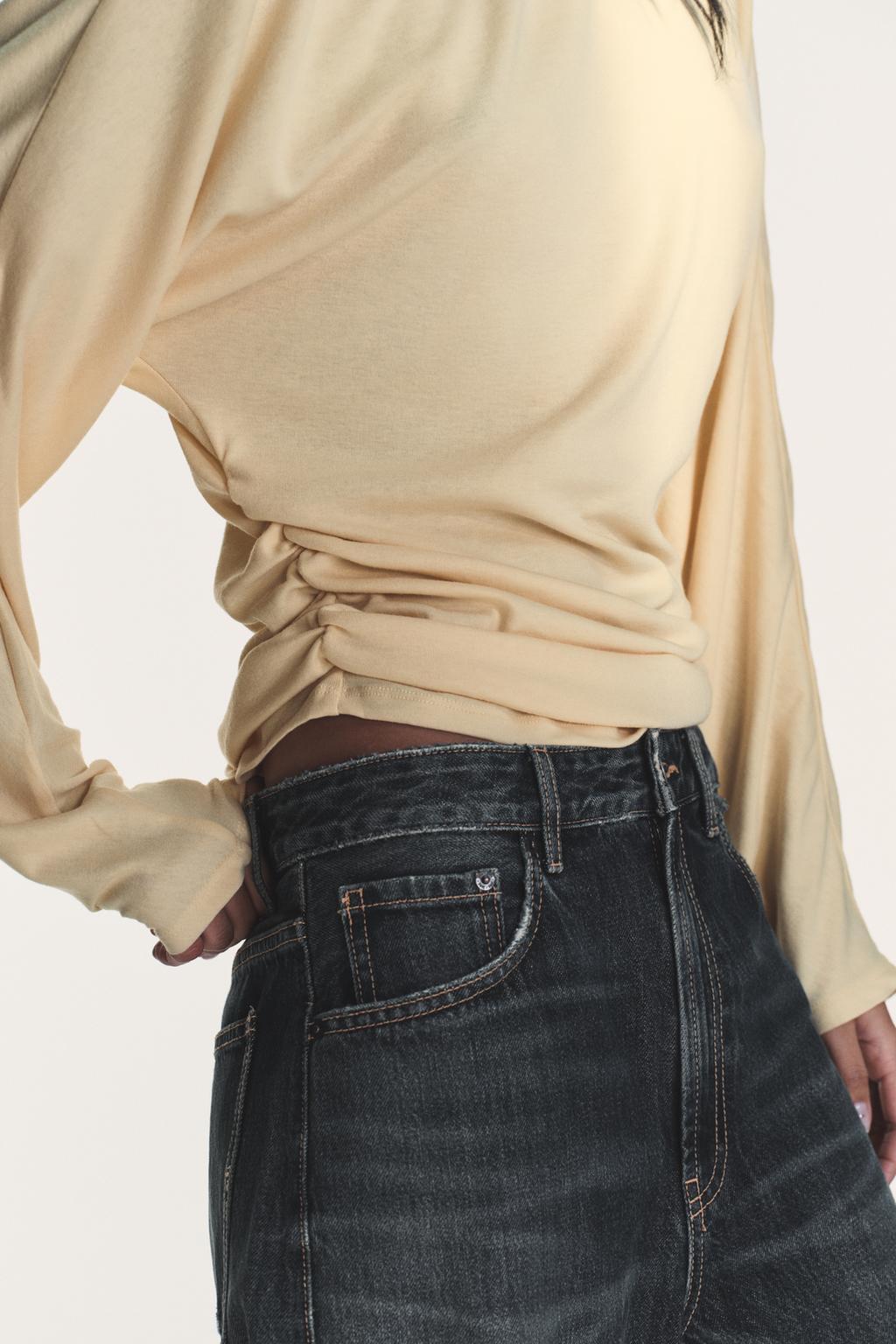 ФУТБОЛКА С БОКОВОЙ ДРАПИРОВКОЙ