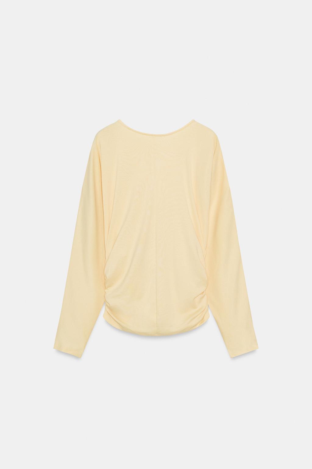 ФУТБОЛКА С БОКОВОЙ ДРАПИРОВКОЙ