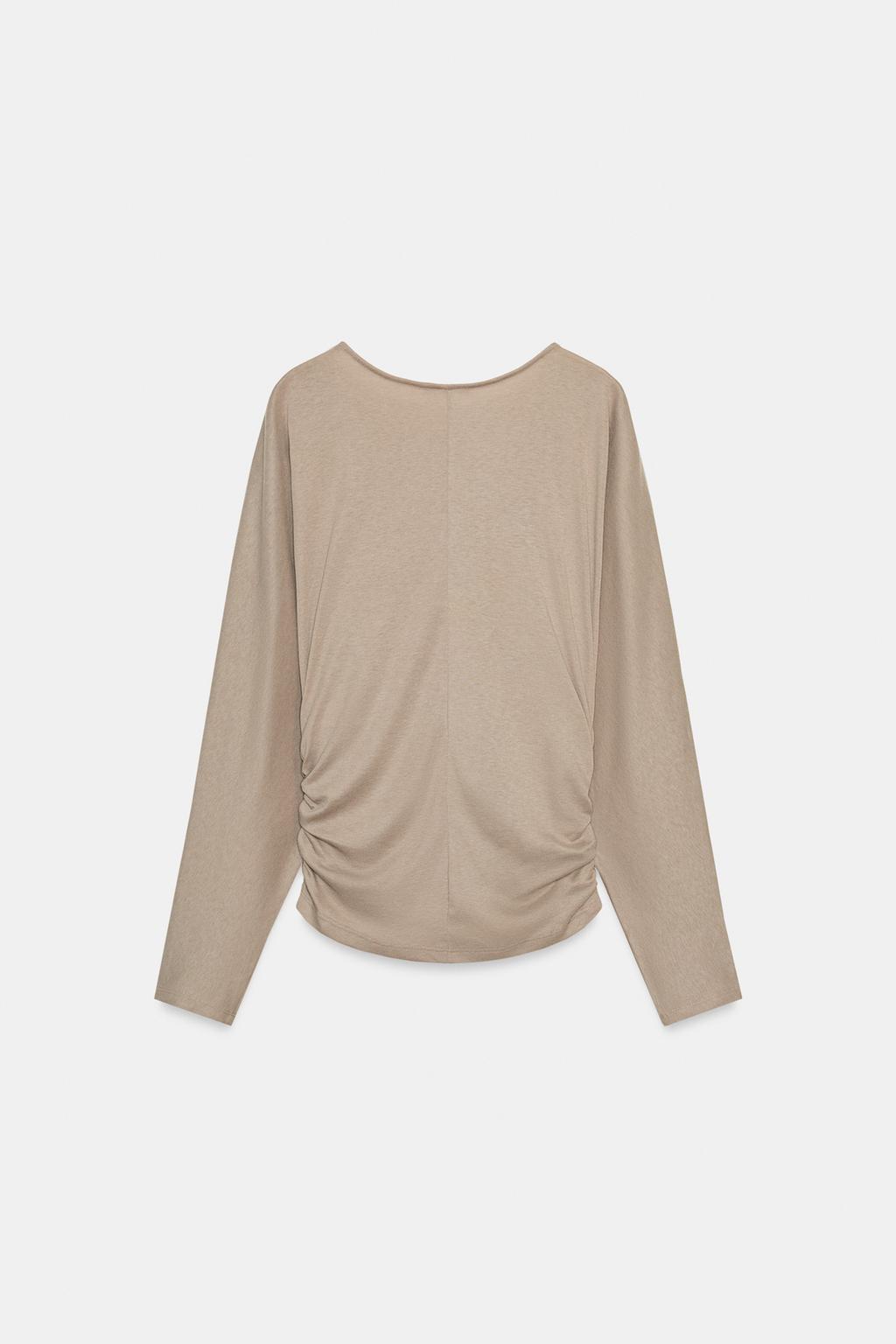 ФУТБОЛКА С БОКОВОЙ ДРАПИРОВКОЙ