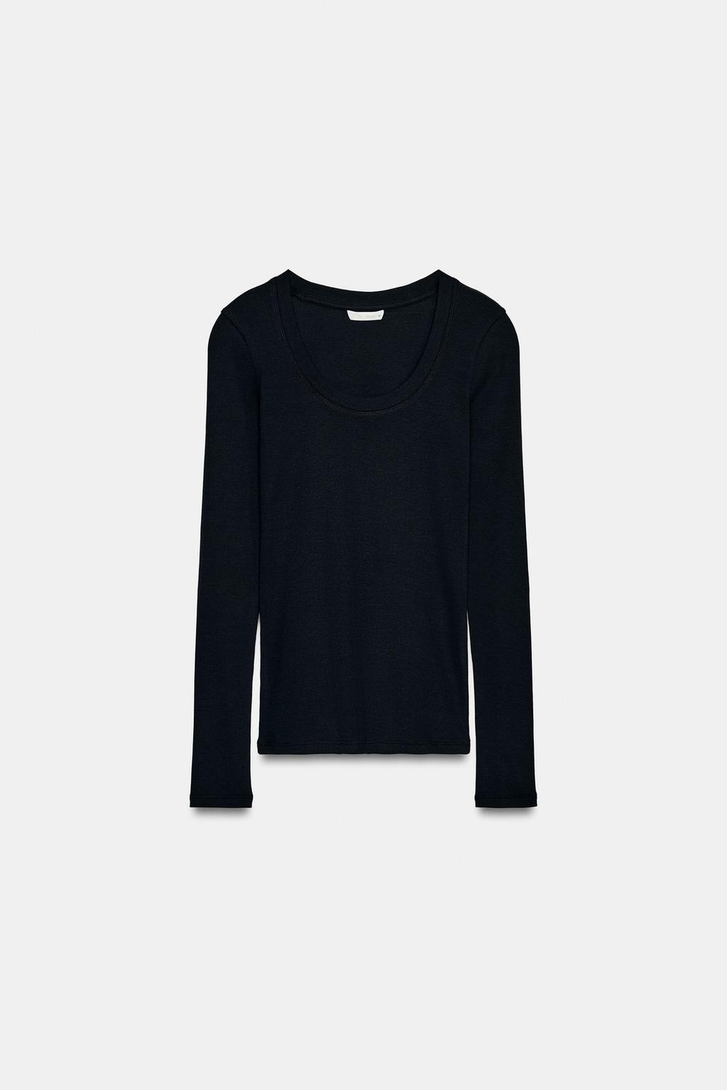 ФУТБОЛКА В РУБЧИК С ДЛИННЫМИ РУКАВАМИ