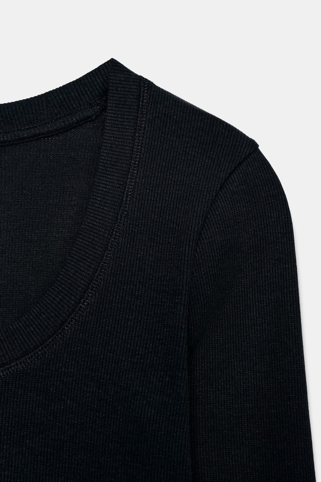 ФУТБОЛКА В РУБЧИК С ДЛИННЫМИ РУКАВАМИ