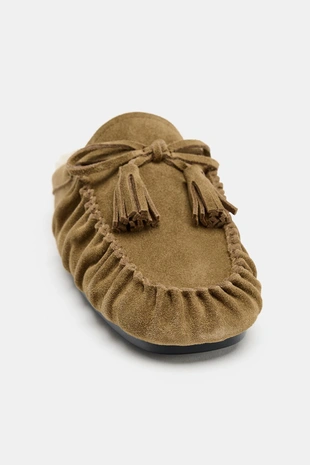 Замшевые мюли-лоферы- Заказать в России