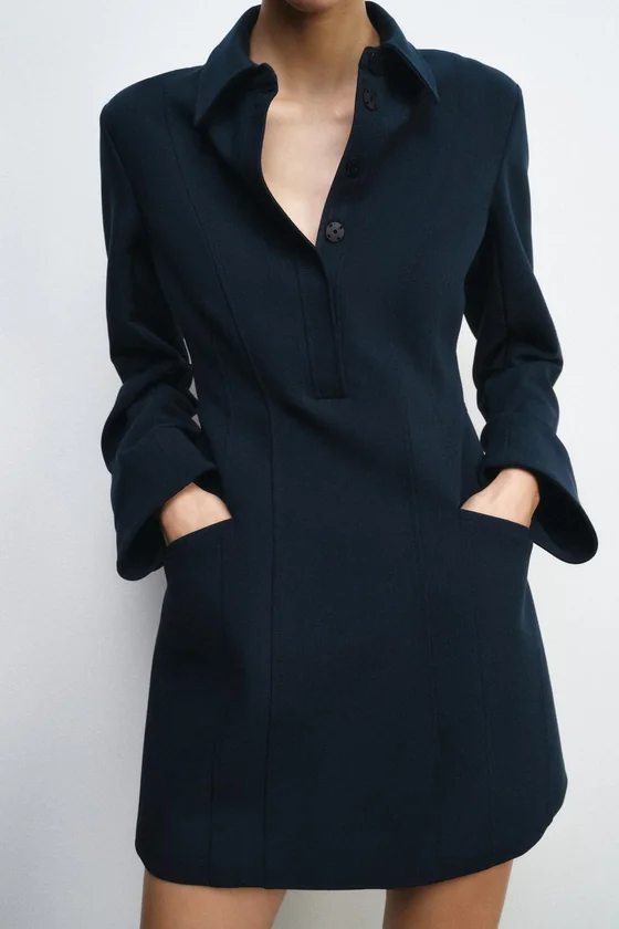 КОРОТКОЕ ПЛАТЬЕ-РУБАШКА — коллекция Zara «ZW»