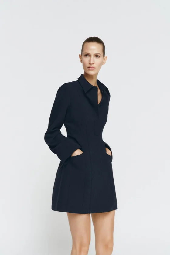 КОРОТКОЕ ПЛАТЬЕ-РУБАШКА — коллекция Zara «ZW»