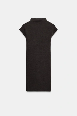 Короткое платье с воротником-стойкой- Заказать в России