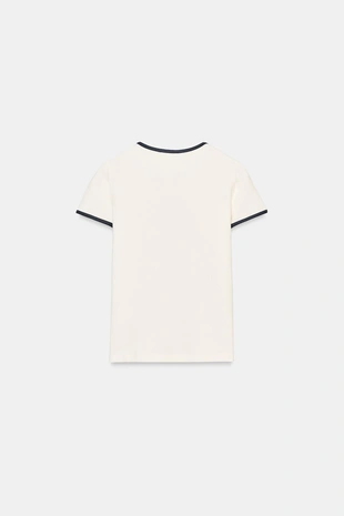 Футболка с контрастными деталями- Заказать в России