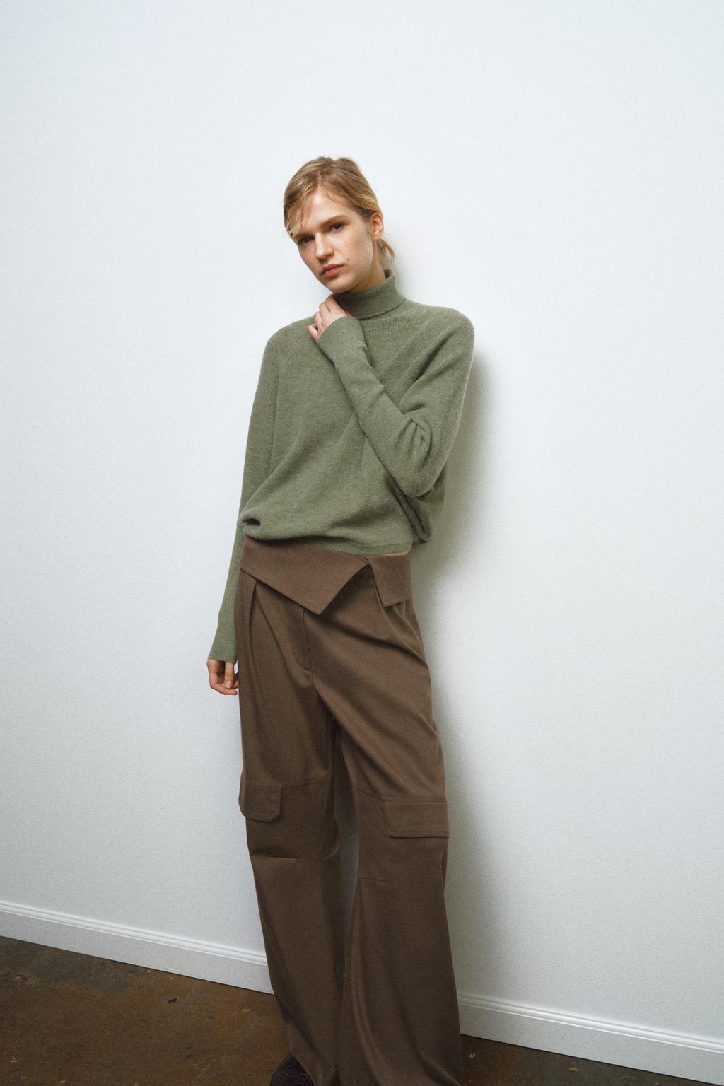 ВЯЗАНЫЙ ДЖЕМПЕР С РУКАВАМИ «ЛЕТУЧАЯ МЫШЬ»