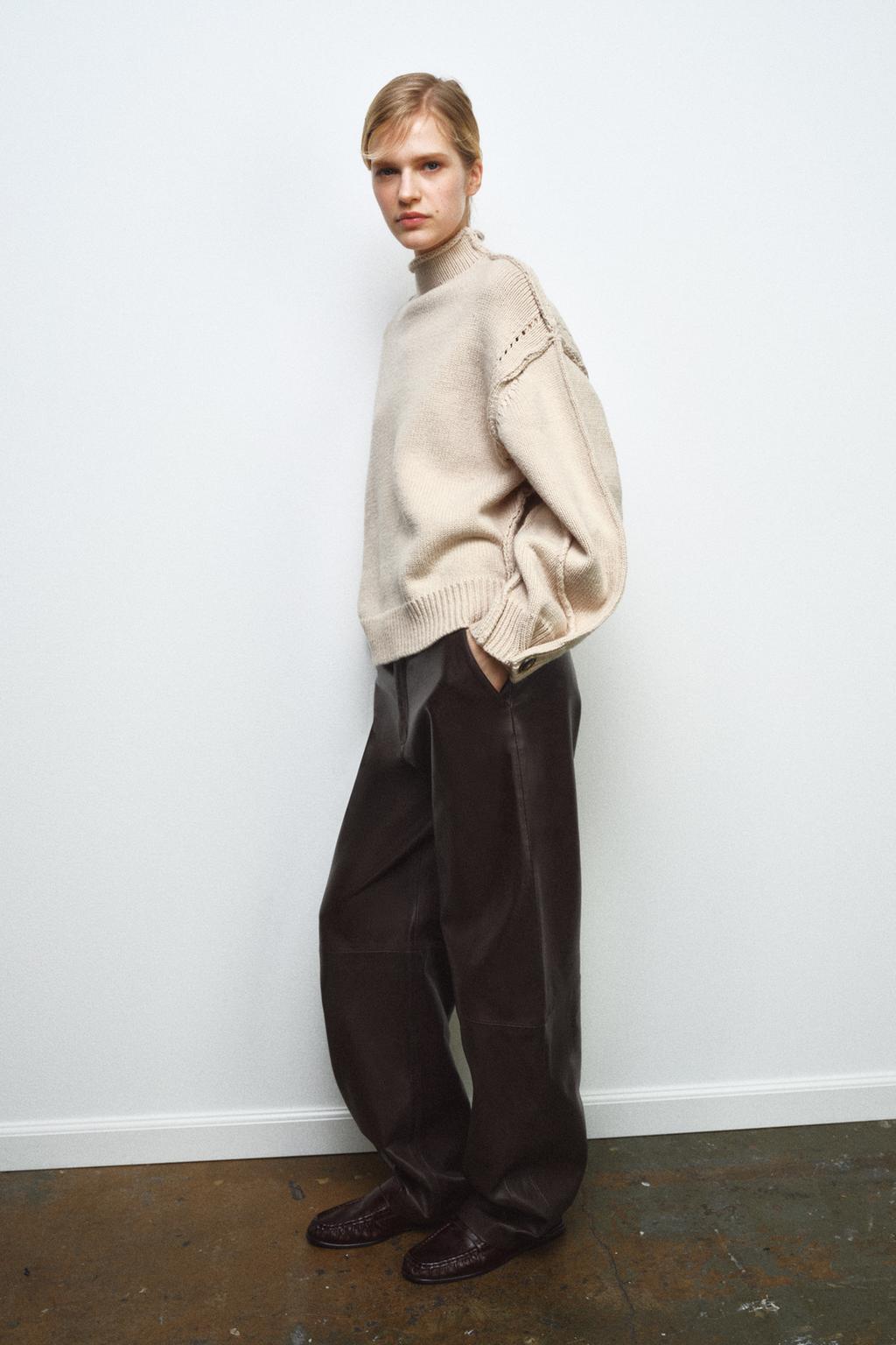 ДЖЕМПЕР В РУБЧИК С ОТДЕЛКОЙ