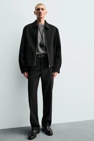 Брюки чинос из 100% шерсти- Заказать в России