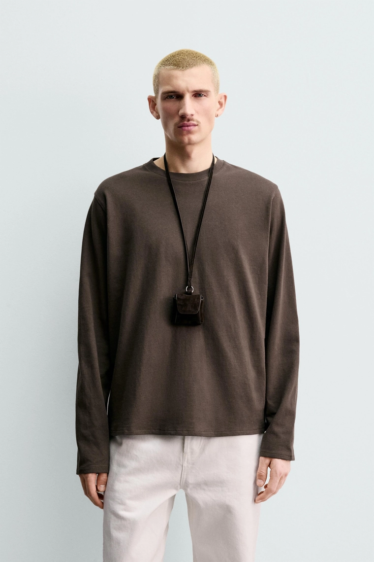 Футболка с длинным рукавом из средней плотности коллекции origins