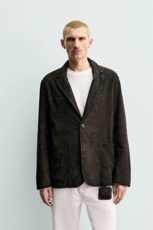 Блейзер из замши- Заказать в России