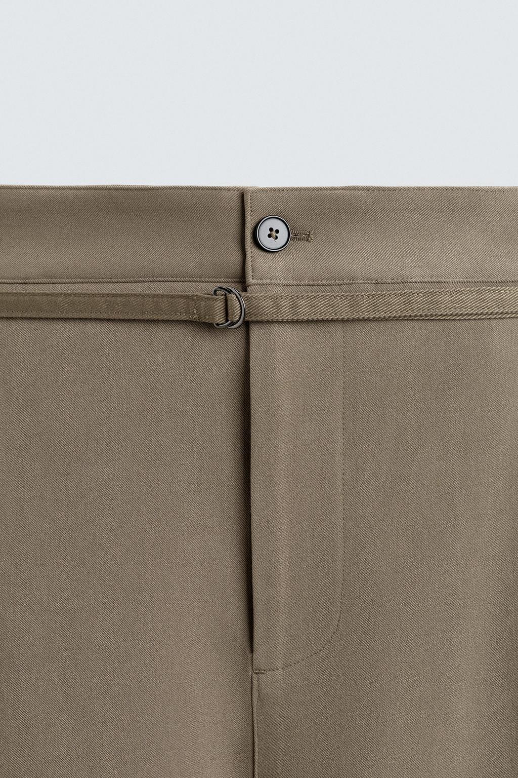 БРЮКИ BALLOON FIT С ЗАЩИПАМИ И ПОЯСОМ