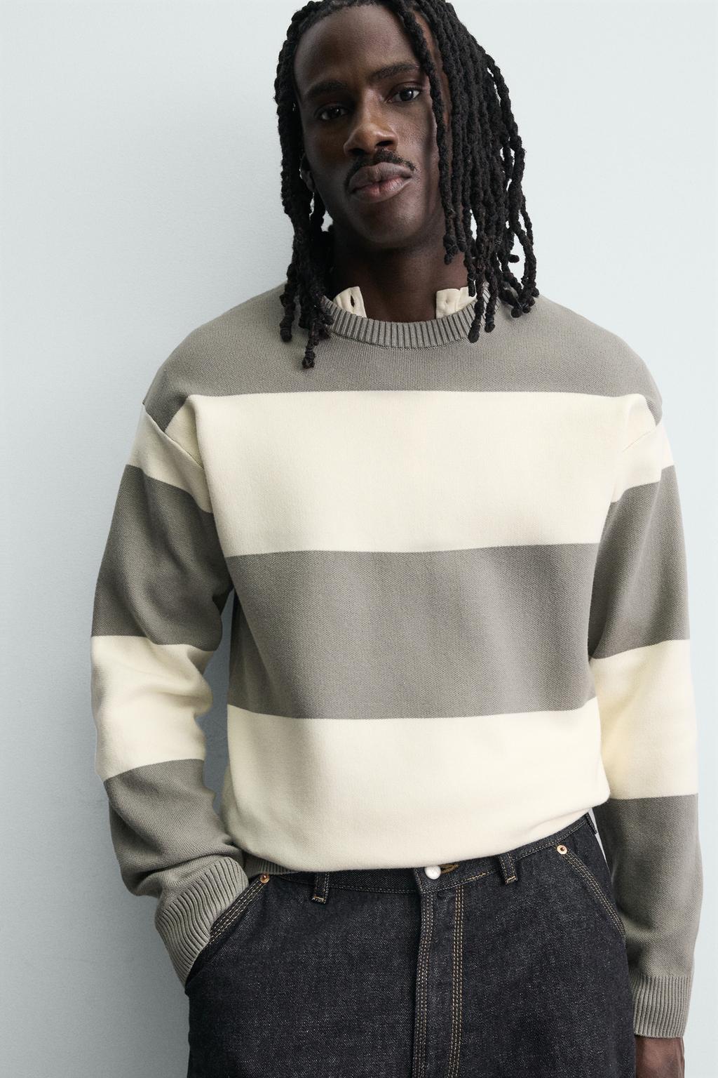 МЯГКИЙ СВИТЕР ИЗ РЕЛЬЕФНОЙ ТКАНИ