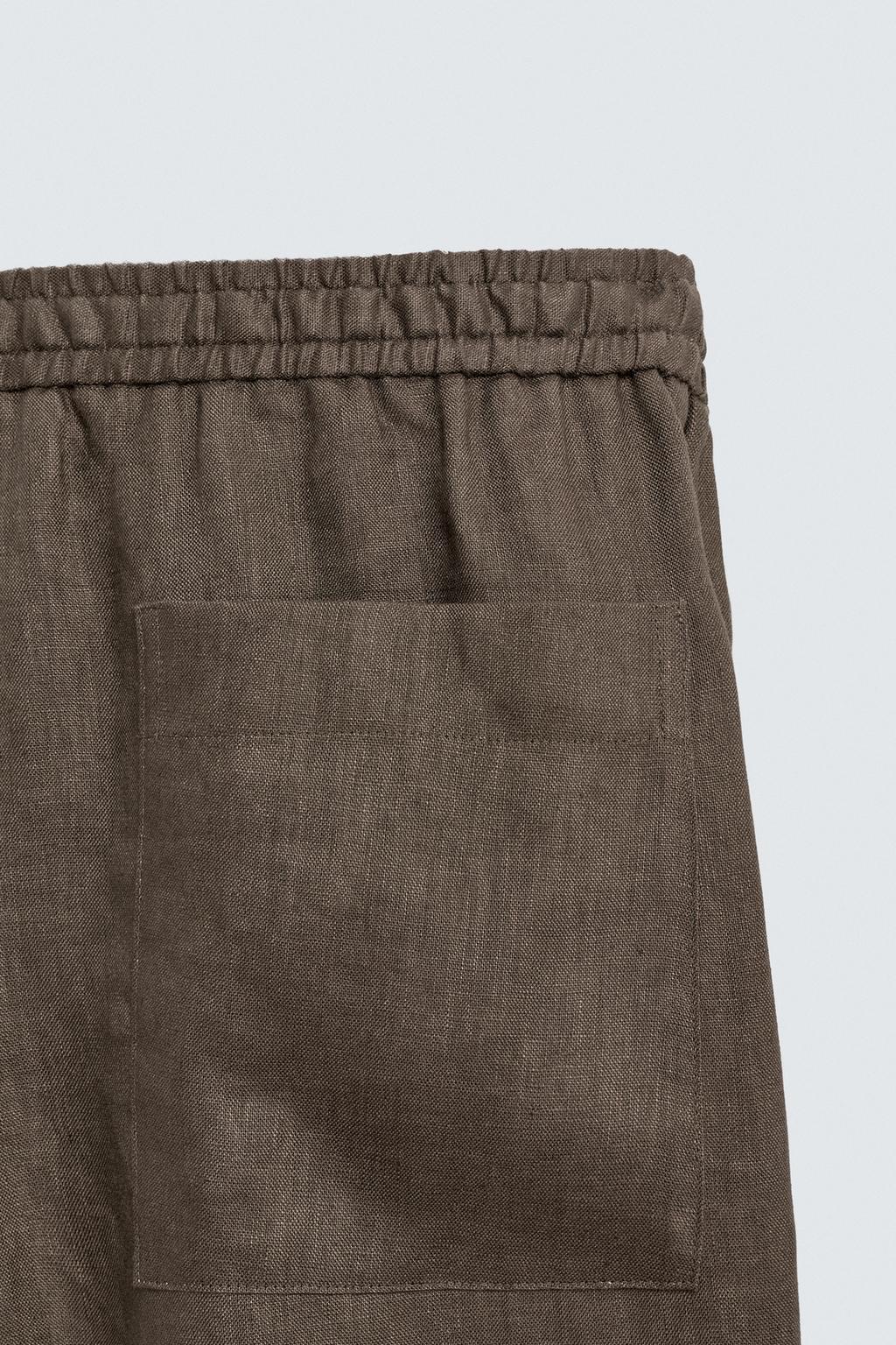 БРЮКИ RELAXED FIT ИЗ 100% ЛЬНА