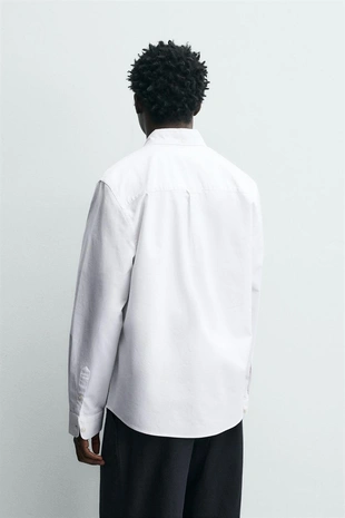 Рубашка оксворд с текстурой- Заказать в России