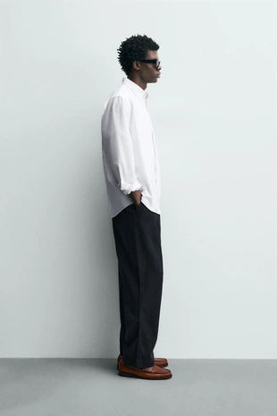 Рубашка оксворд с текстурой- Заказать в России