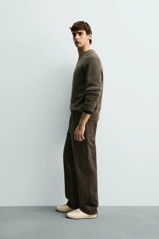 Свитер классического кроя из смесовой шерсти- Заказать в России