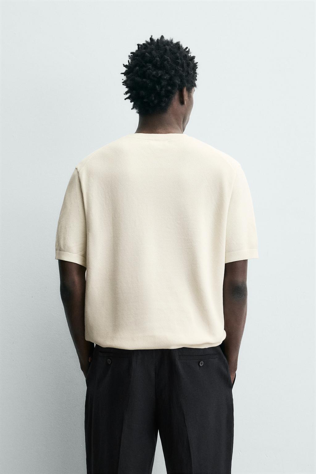 Майка прямого кроя из вязаного хлопка