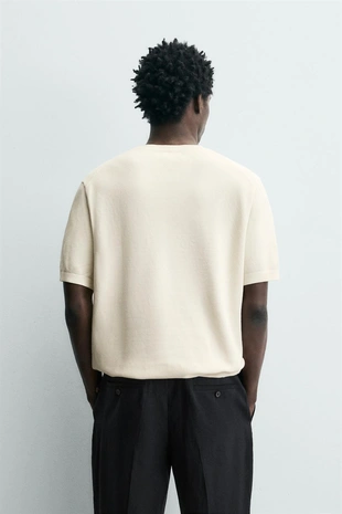 Майка прямого кроя из вязаного хлопка