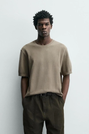 Трикотажная футболка свободного кроя- Заказать в России