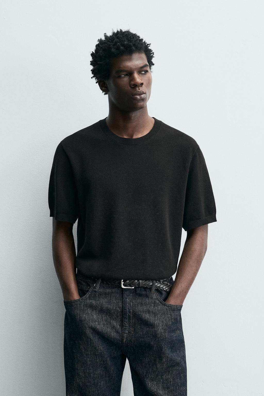 Трикотажная футболка свободного кроя