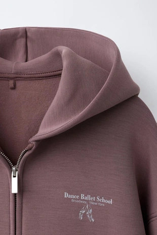 Худи на молнии с модалом «балет»- Заказать в России