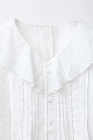 Романтическая рубашка с цветочной вышивкой- Заказать в России