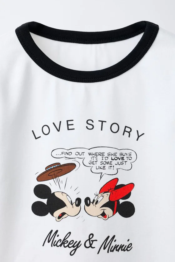 ФУТБОЛКА С КОНТРАСТНЫМИ ДЕТАЛЯМИ MICKEY И Минни Маус © Disney
