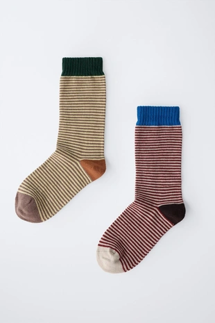 Набор из двух пар носков в полоску- Заказать в России
