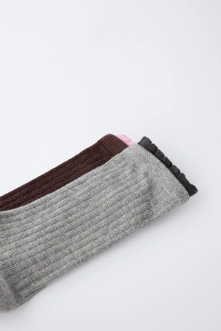 Набор из 2 пар высоких носков с двойным эффектом- Заказать в России