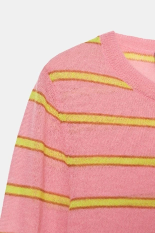 Джемпер из шерсти в полоску- Заказать в России