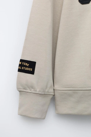 Худи в стиле преппи из ткани интерлок- Заказать в России