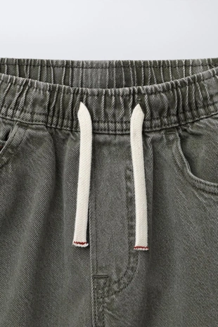 Брюки BAGGY из саржи- Заказать в России