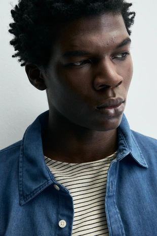 Джинсовая рубашка RELAXED FIT- Заказать в России