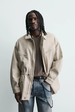 Джинсовая куртка с карманами- Заказать в России