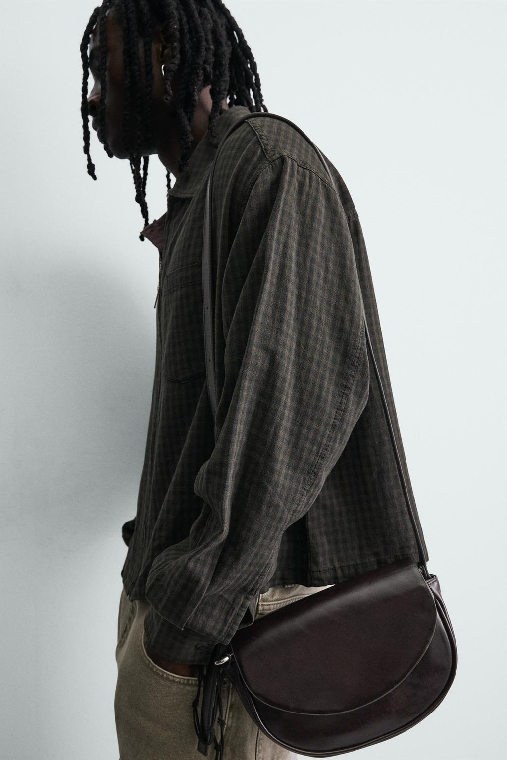 РУБАШКА В КЛЕТКУ ИЗ ХЛОПКА И ЛЬНА