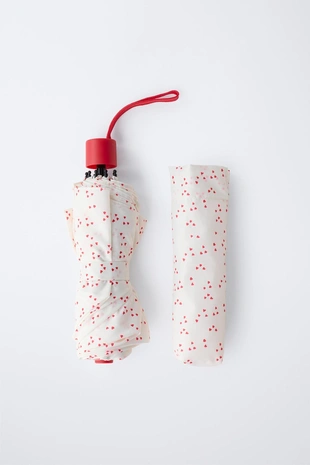 Складной зонт с принтом «сердца»- Заказать в России