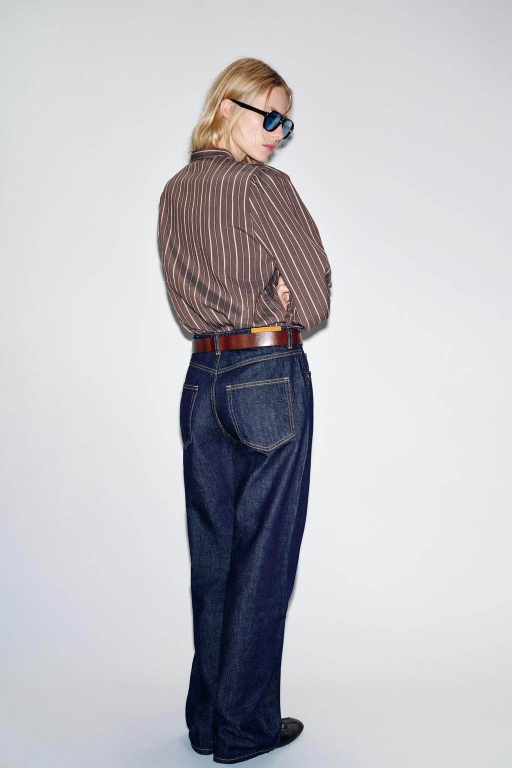 РУБАШКА В ПОЛОСКУ С ВОЛАНАМИ