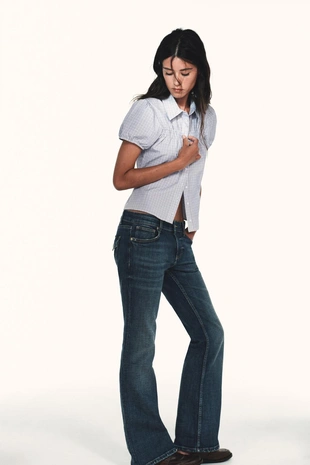 Рубашка в клетку из эластичного поплина- Заказать в России