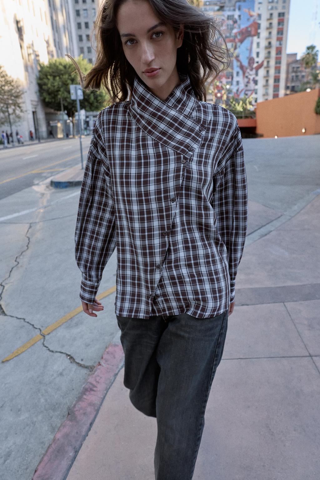 РУБАШКА В КЛЕТКУ С ЗАПАХОМ