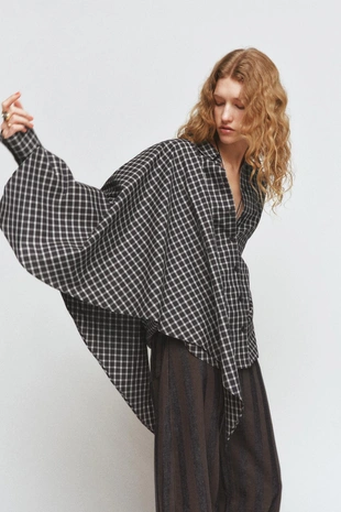 Рубашка в клетку с платком — ZW COLLECTION- Заказать в России