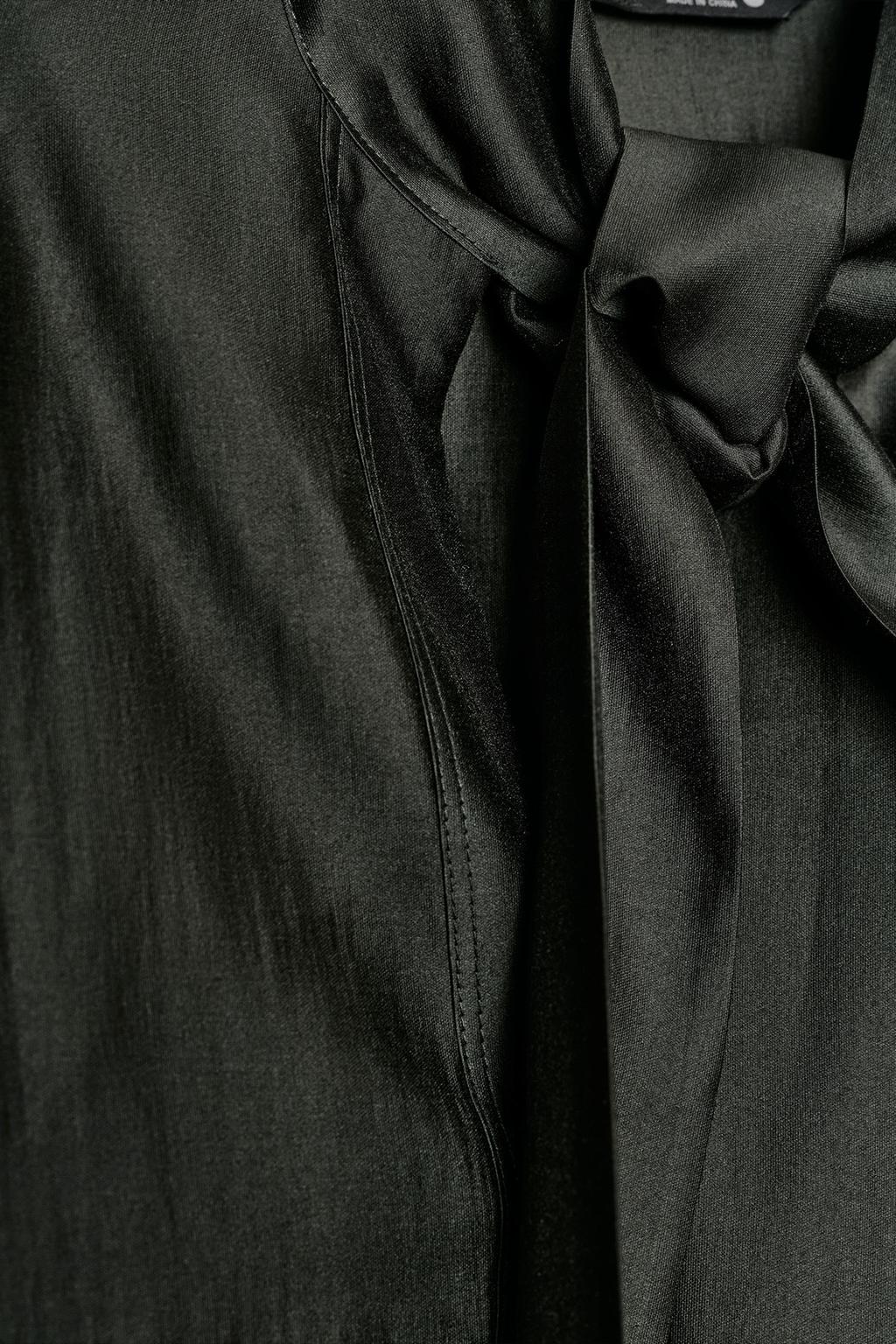 АТЛАСНАЯ РУБАШКА С ПЛАТКОМ — ZW COLLECTION