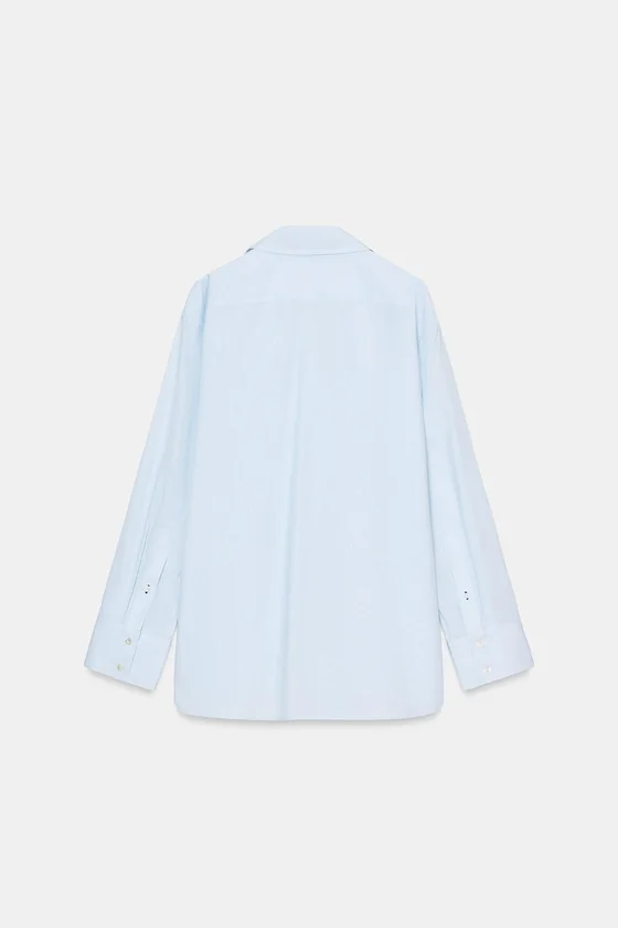 РУБАШКА ИЗ ПОПЛИНА коллекция Zara «ZW»