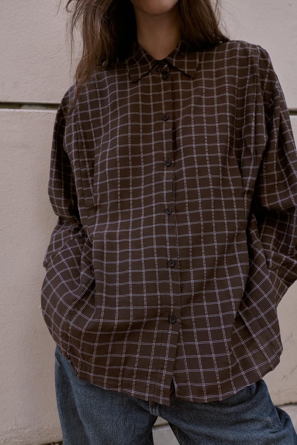 РУБАШКА OVERSIZE В КЛЕТКУ