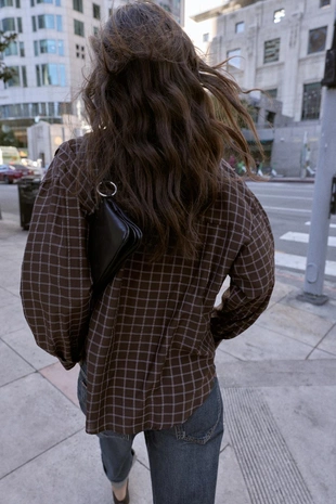 Рубашка OVERSIZE в клетку- Заказать в России