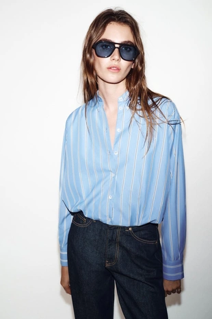 Рубашка GLOBO в полоску- Заказать в России