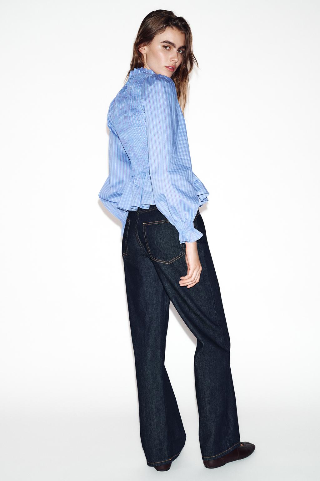 РУБАШКА В ПОЛОСКУ ИЗ ТКАНИ «ВАФЛЯ»