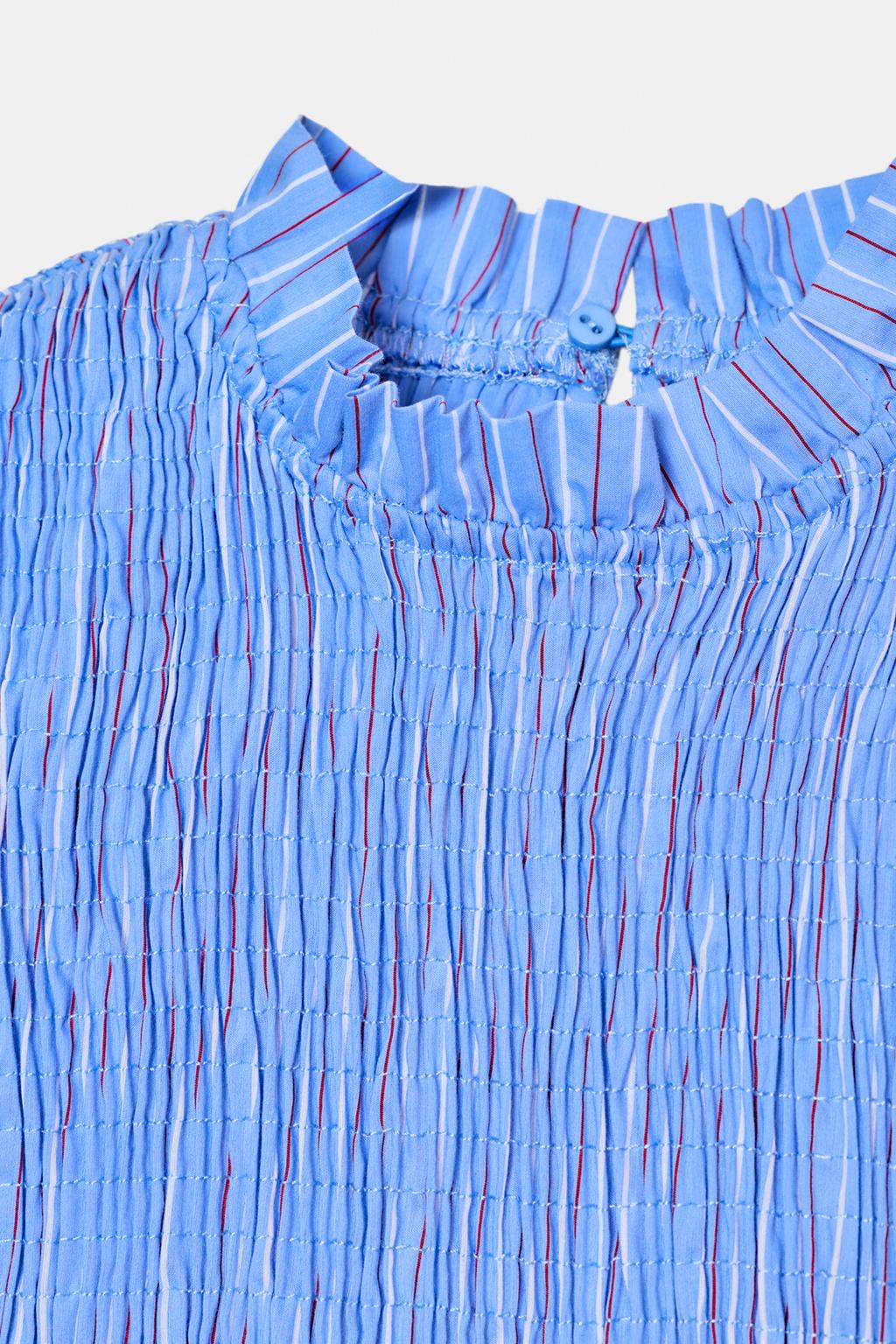 РУБАШКА В ПОЛОСКУ ИЗ ТКАНИ «ВАФЛЯ»