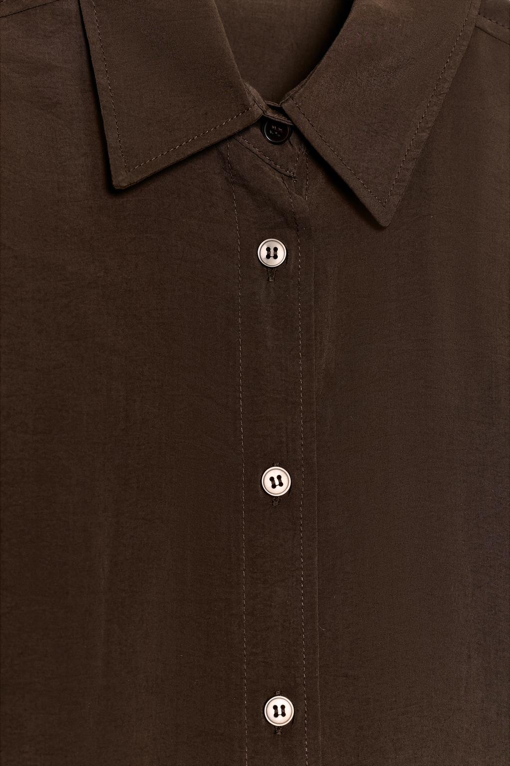 РУБАШКА OVERSIZE СТРУЯЩЕГОСЯ ПОКРОЯ